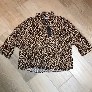 Cotton On leopard print button down - NWT - small